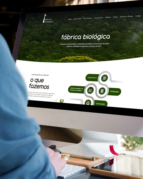 Design de Site Institucional da Fábrica Biológica