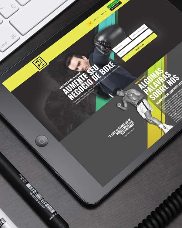 Design de One-Page Site da Tupi Boxing